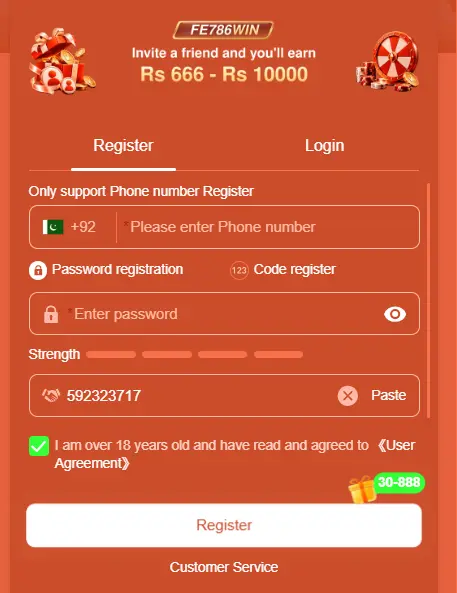 FE786Win Login